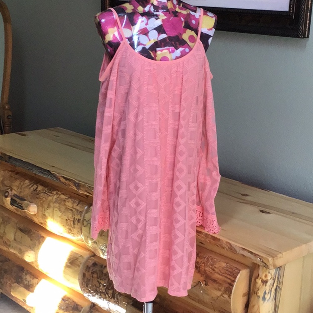 Cold shoulder, long sleeve dress